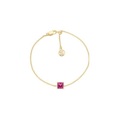 Bracelet Sif Jakobs Ellera en plaqué or et oxydes de zirconium