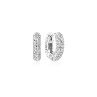 Boucles d'oreilles Sif Jakobs Carrara en argent et zircon blanc