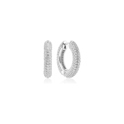 Boucles d'oreilles Sif Jakobs Carrara en argent et zircon blanc