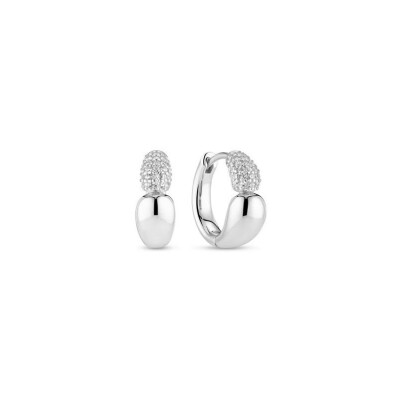 Boucles d'oreilles Sif Jakobs Goccia en argent et zircon blanc