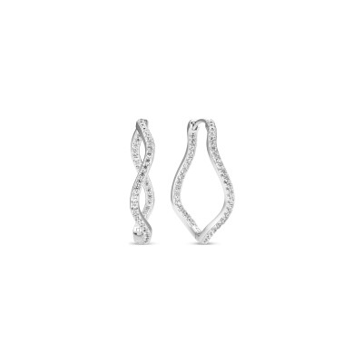 Boucles d'oreilles Sif Jakobs Ellera en argent et zircon blanc