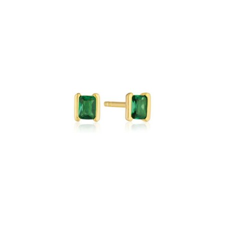 Boucles d'oreilles Sif Jakobs Roccanova en plaqué or et oxyde de zirconium vert