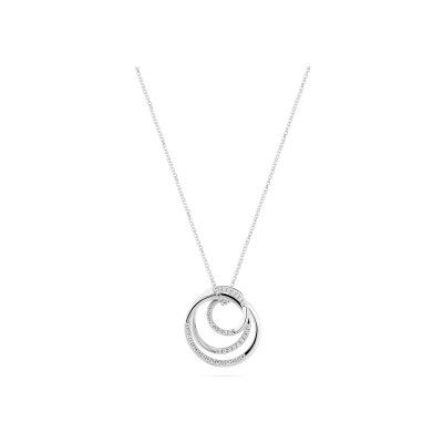 Collier Sif Jakobs Spirale en argent et zircon blanc
