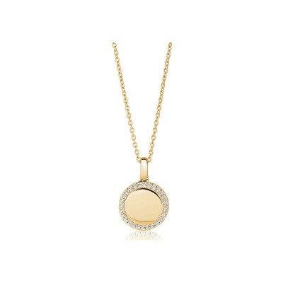Pendentif Sif Jakobs Follina en plaqué or et oxydes de zirconium