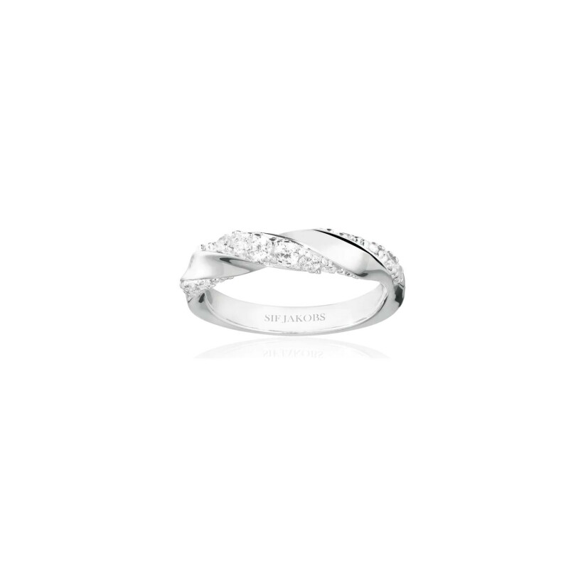 Bague Sif Jakobs Ferrara en argent et zircons