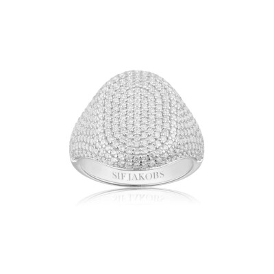 Bague Sif Jakobs Capizzi en argent et oxydes de zirconium, taille 56