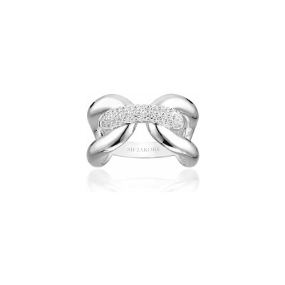 Bague Sif Jakobs Capri en argent et oxydes de zirconium