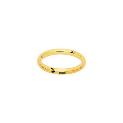 Alliance jonc parisien en or jaune, 2.5mm