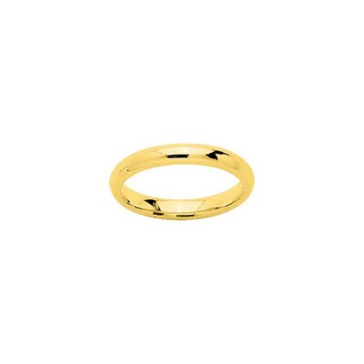 Alliance jonc parisien en or jaune, 3mm
