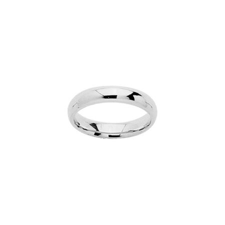 Alliance jonc parisien en or blanc, 4mm