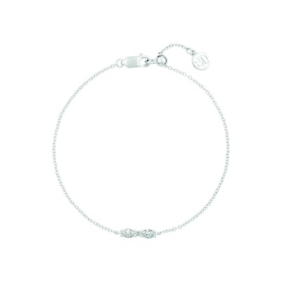 Bracelet SIF Jakobs Ellera Ovale en argent et zircons blancs