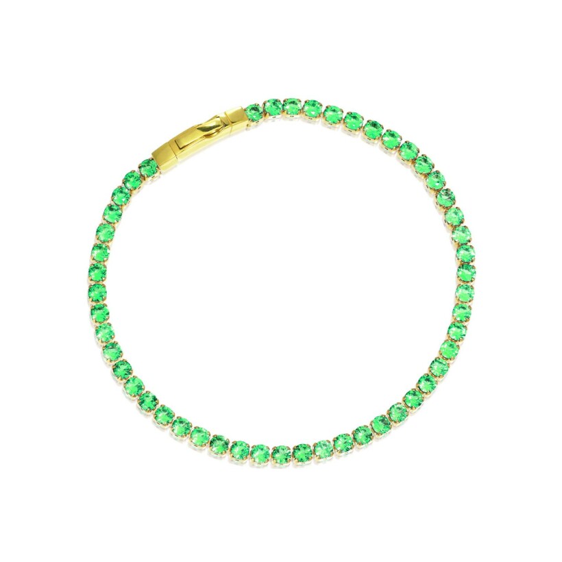 Bracelet SIF Jakobs Ellera en plaqué or et zircons turquoise