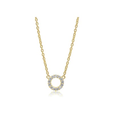 Collier Sif Jakobs Biella Piccolo en argent plaqué or jaune et zircons
