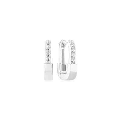 Boucles d'oreilles Sif Jakobs Maratea en argent et zircons