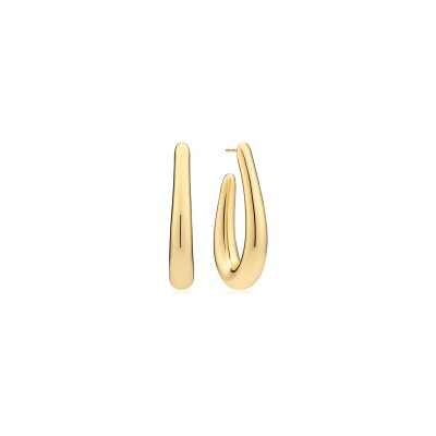 Boucles d'oreilles Sif Jakobs Goccia Pianura Medio en argent plaqué or jaune