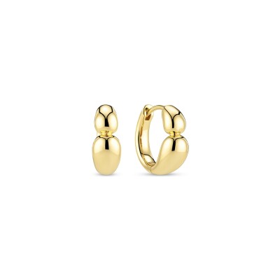 Boucles d'oreilles Sif Jakobs Goccia Creolo Piccolo Pianura en argent plaqué or jaune