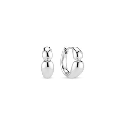 Boucles d'oreilles Sif Jakobs Goccia Creolo Piccolo Pianura en argent
