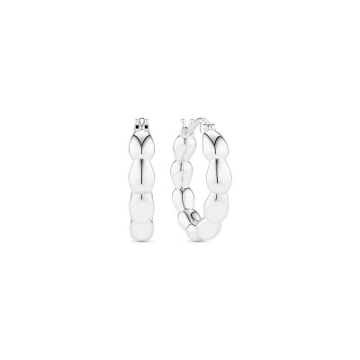 Boucles d'oreilles Sif Jakobs Goccia Cerchi Pianura Medio en argent