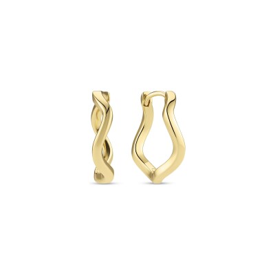 Boucles d'oreilles Sif Jakobs Ellera Waves Pianura Grande en argent plaqué or jaune