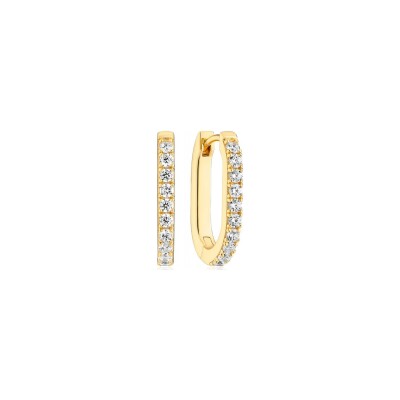 Boucles d'oreilles Sif Jakobs Capizzi Piccolo en argent plaqué or jaune et zircons