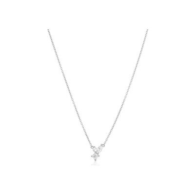 Collier Sif Jakobs Adria Tre Piccolo en argent, perle d'eau douce et zircons