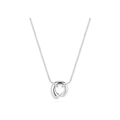 Collier Sif Jakobs Goccia Circolo Pianura en argent