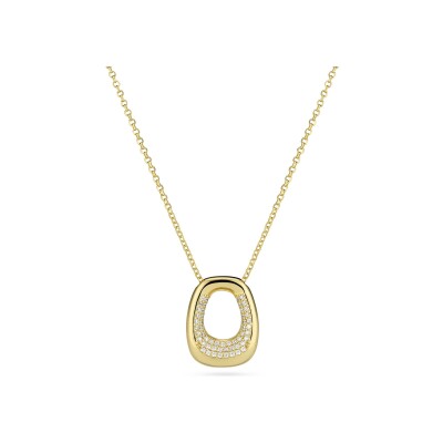 Collier Sif Jakobs Borsa Piccolo en argent plaqué or jaune et zircons blanc