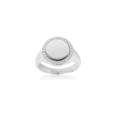 Bague Sif Jakobs Follina Grande en argent et zircons, taille 58