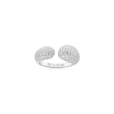 Bague Sif Jakobs Goccia en argent et zircons, taille 54