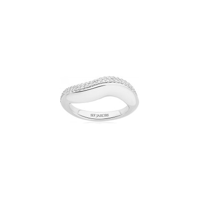 Bague Sif Jakobs Glorenza en argent et zircons, taille 54