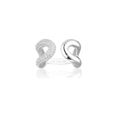Bague Sif Jakobs Capri Due en argent et zircons, taille 56