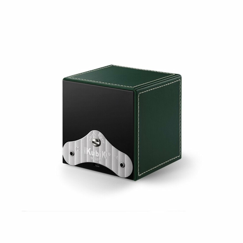Remontoir pour montre automatique SwissKubiK MASTERBOX en cuir vert