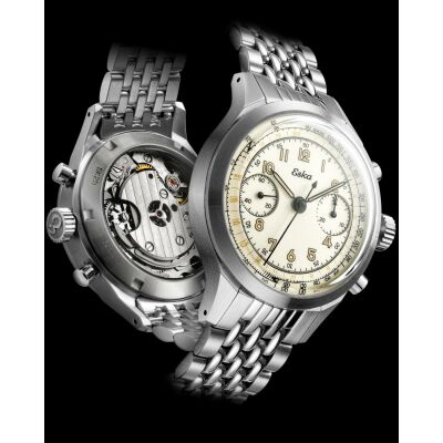 Montre Eska Watches Heritage SK25 Beige, bracelet acier