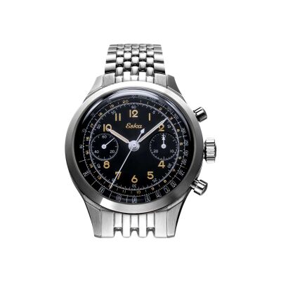 Montre Eska Watches Heritage SK25 Noir, bracelet acier