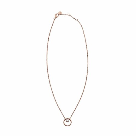 Collier Skagen Elin en plaqué or rose et strass