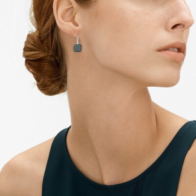 Boucles d'oreilles Skagen Sea Glass en acier et verre