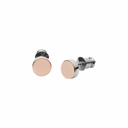 Boucles d'oreilles Skagen Elin en acier et plaqué or rose