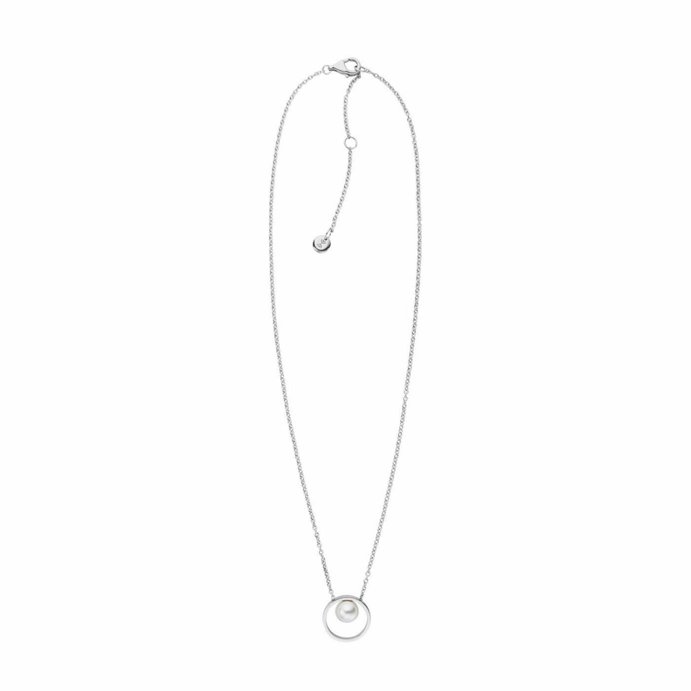 Collier Skagen Agnethe en acier et perle synthétique