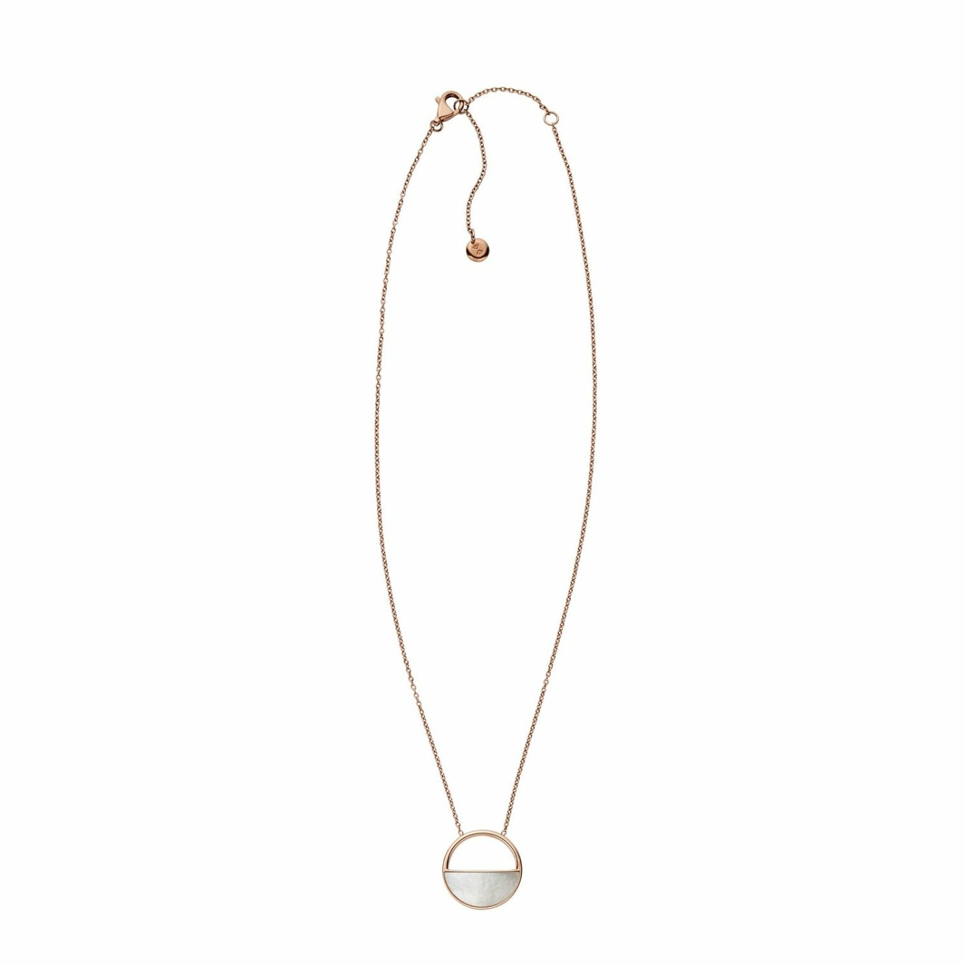 Collier Skagen Elin en plaqué or rose et perle synthétique