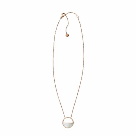 Collier Skagen Elin en plaqué or rose et perle synthétique