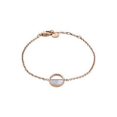 Bracelet Skagen Elin en plaqué or rose et nacre