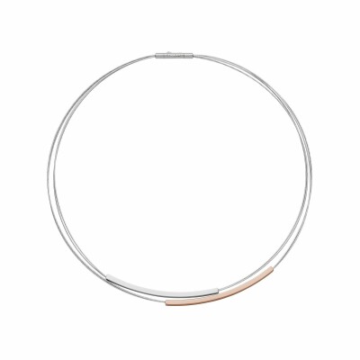 Collier Skagen Elin en acier et plaqué or rose
