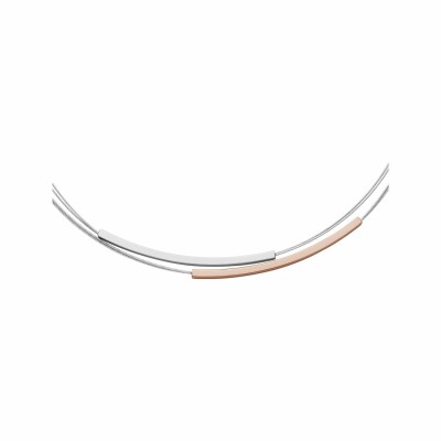 Collier Skagen Elin en acier et plaqué or rose