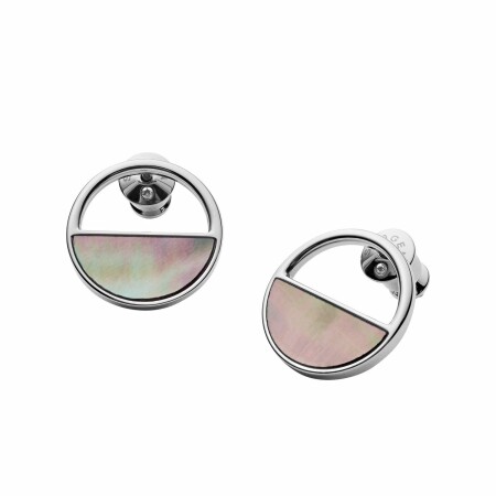 Boucles d'oreilles Skagen Agnethe en acier et nacre