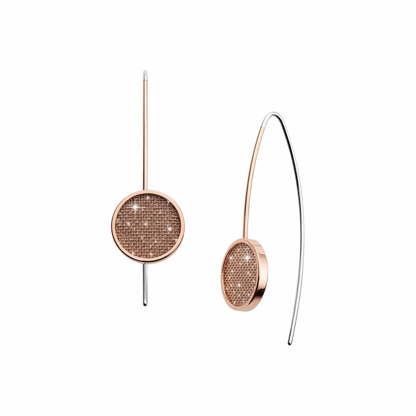 Boucles d'oreilles Skagen Merete en plaqué or rose