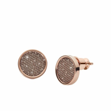 Boucles d'oreilles Skagen Merete en plaqué or rose