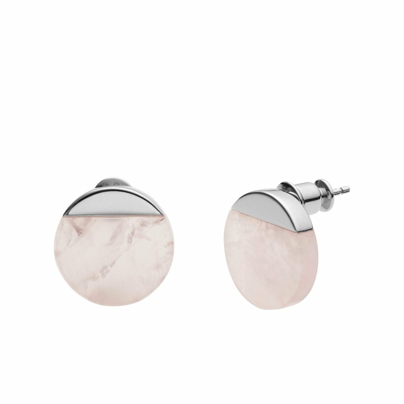 Boucles d'oreilles Skagen Ellen en acier et quartz