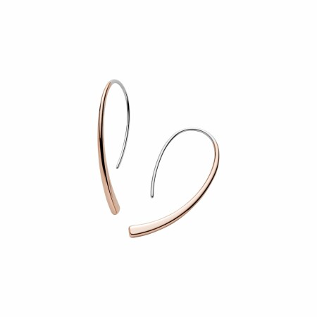 Boucles d'oreilles Skagen Contour en acier de couleur rose et argent