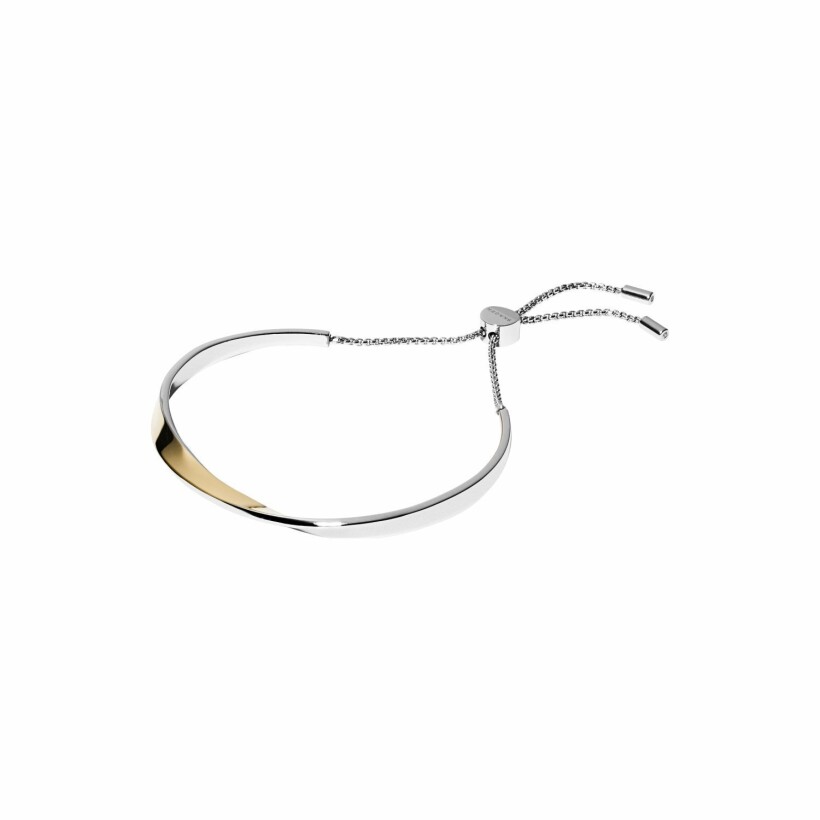 Bracelet Skagen Organic Ribbon en acier de couleur or et argent