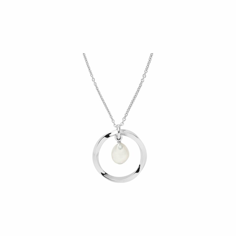 Collier Skagen Baroque Pearl en acier et perle